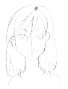 イラスト パーツ練習 髪を描く 超初心者 不器用ド貧乏日記